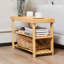 Étagère à chaussures en bambou naturel 6-9 paires de chaussures, rangement et banc à chaussures à 3 niveaux multifonctionnels, rangement peu encombrant-788029598-803945375