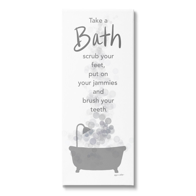 «Kids Bathroom Nighttime routine List» par Anna Lapoint - impression sur toile tendue, H 24 po x l 10 po x P 1,5 po