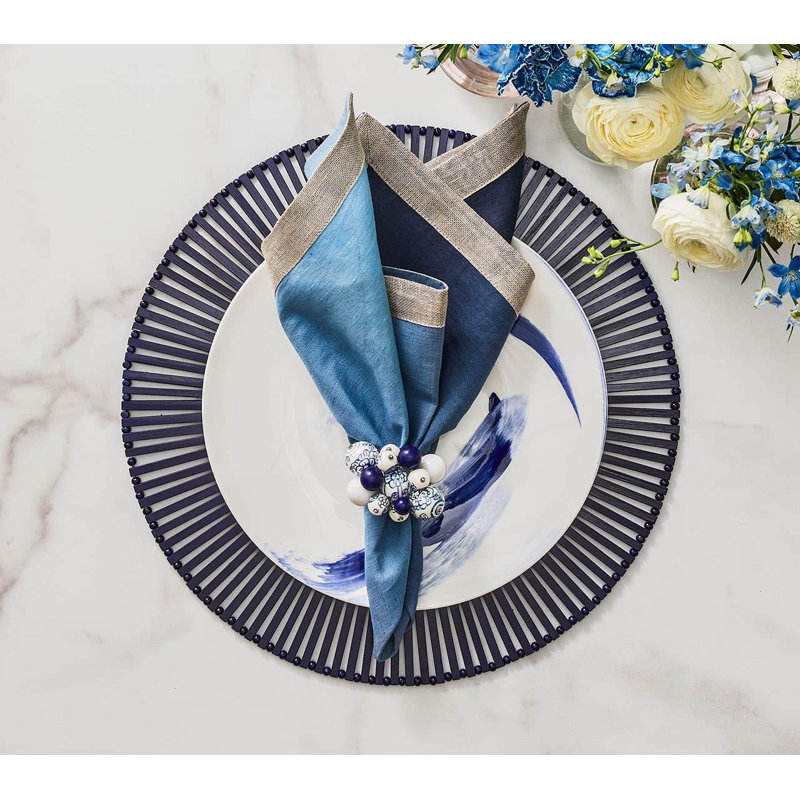 Dip Dye Linen Napkin, Natural/Gray