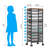 12-Tier Rolling File Cart With Sliding Trays - Wooden Top, Metal Mesh Storage For Office/Home