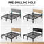 Structure de lit plateforme de 18 pouces avec support de lattes robuste, aucun sommier requis, assemblage facile et rangement sous le lit, noir-94631156
