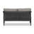 Delaine 56.5'' Wide Straight Powder Coated Aluminum Loveseat with Cushions-70110001-70110002