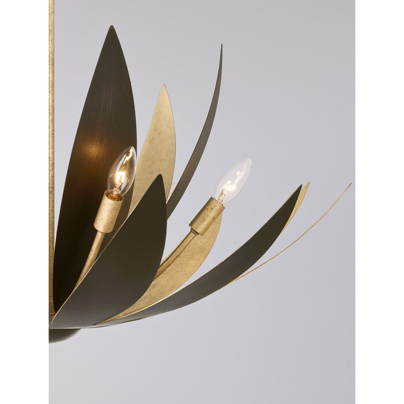 Loto 6-Light Pendant in Centura and Burnished Gold by Breegan Jane