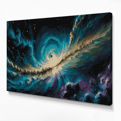 «Space Cats Eye», art mural bleu sur toile