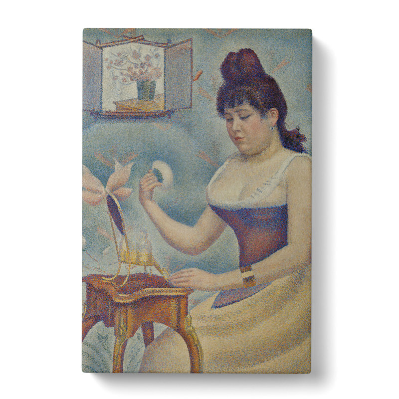 Woman Powdering Herself by Georges Seurat - Wrapped Canvas Painting, 60cm H x 40cm W x 3cm D