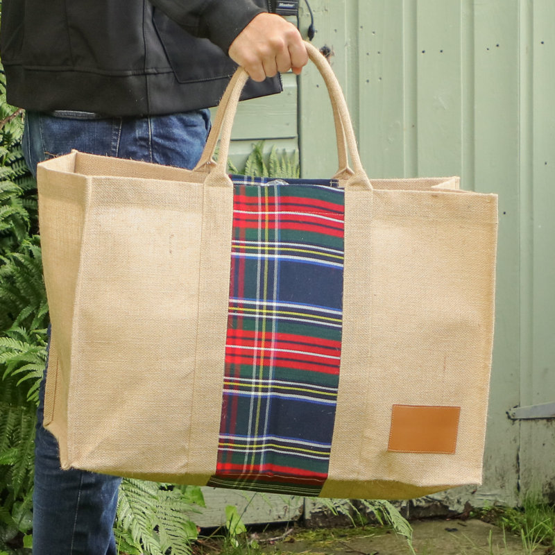 Sarina Jute Log Carrier, Natural