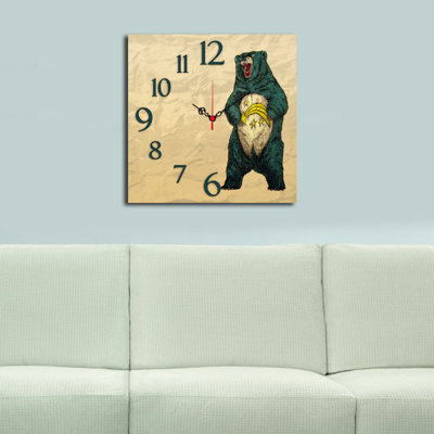 Horloge murale élégante 15,7 po x 15,7 po | 100% panneau de fibres à densité moyenne, épaisseur: 0,2 pouce | Décoration élégante pour le salon, la chambre à coucher et le bureau | Design moderne avec une esthétique minimaliste