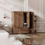 Armoire penderie 4 portes avec 2 tiroirs