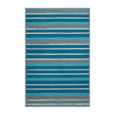  Tapis lavable rayé gris clair Cerulean
