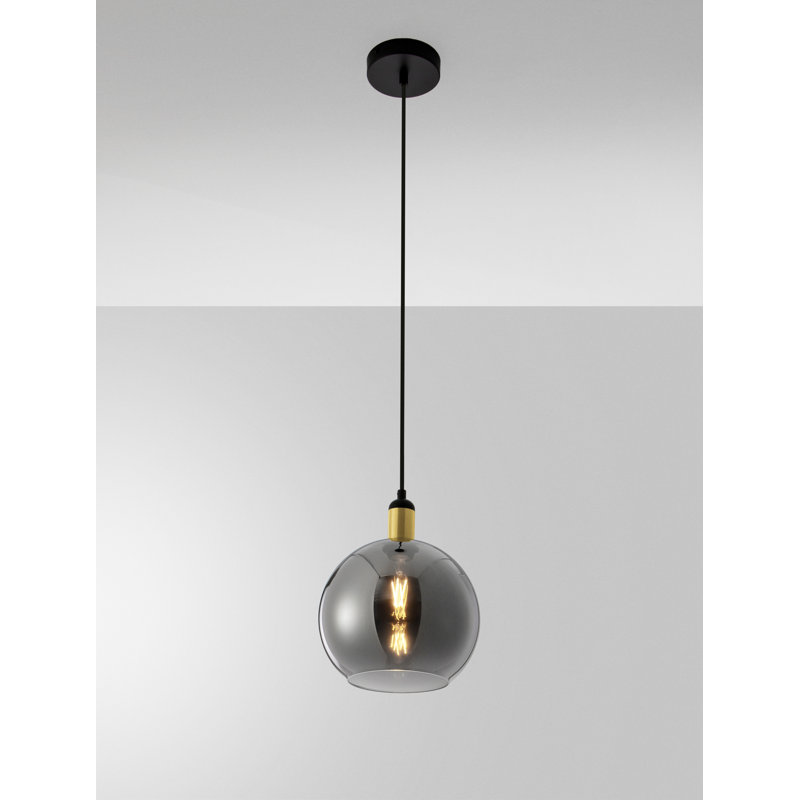 MIRRO - Light GOLD & SMOKY Pendant, 1