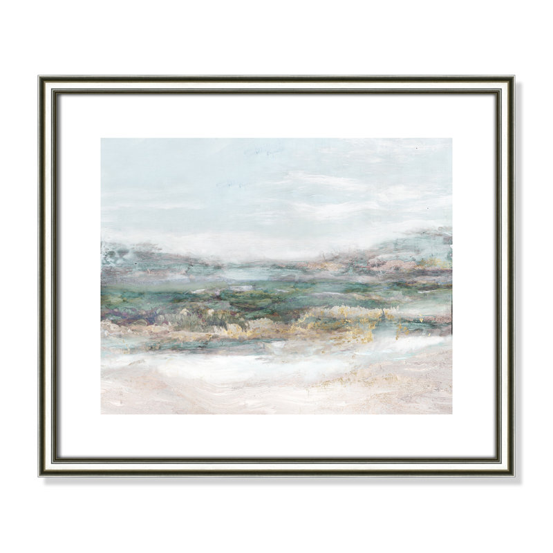 Lori Dazzling by Matina Theodosiou - Painting Print on Canvas, White, 16" H x 19" W x 0.875" D, Silver Framed Paper
