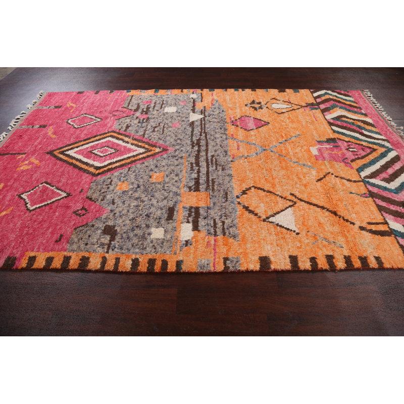 Tapis tribal marocain noué à la main 7 x 11