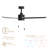 Heritage 52in 3-Blade Pull Chain Ceiling Fan 2700K-3000K-4000K-5000K-6000K CCT Selectable LED Light Kit with Black Hardware with Reversible Blades in Weathered Wood or Black-126659228