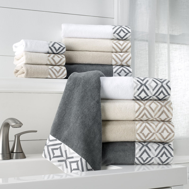 Linen and Ivory Cotton Fingertip Towel Set