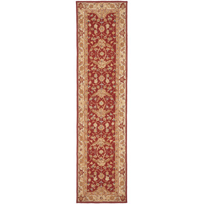Hollander Hand-Hooked Wool Red Area Rug