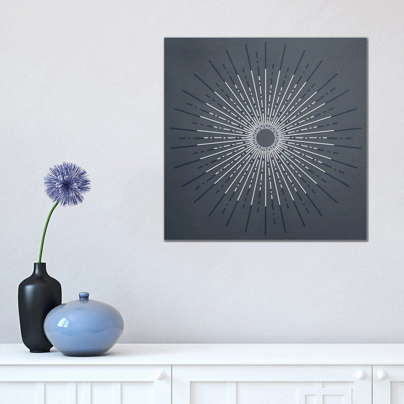 Burst Of Blue by Kimberly Allen - Wrapped Canvas Print, Anthracite/White, 66.04 cm H x 66.04 cm W x 3.175 cm D