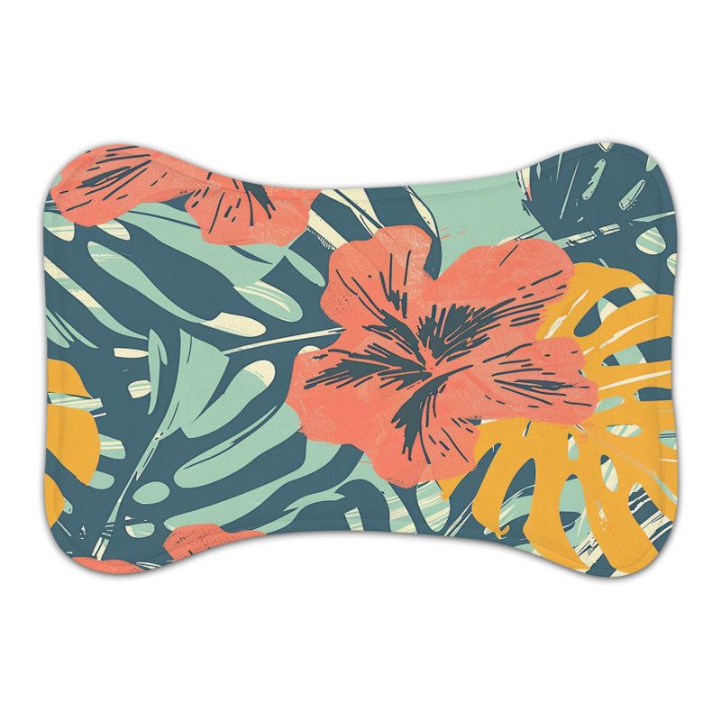 Island Impressions - Tapis d'alimentation en os 1 pièce, XL (18 po)