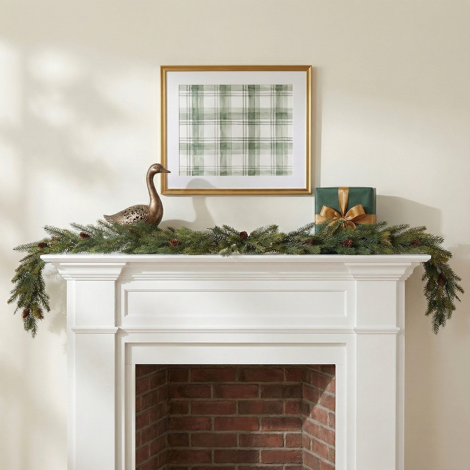 Artificial Frosted Arborvitae Garland, 72" L