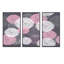 Ensemble de 3 reproductions d'art sur toile encadrées roses et blanches à motif floral Mid-Century-562084824-562084820