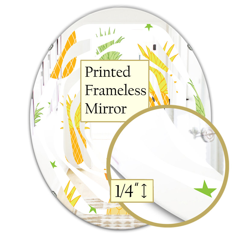 Miroir mural Pineapple Summer Bliss II, 31,5 po x 23,7 po