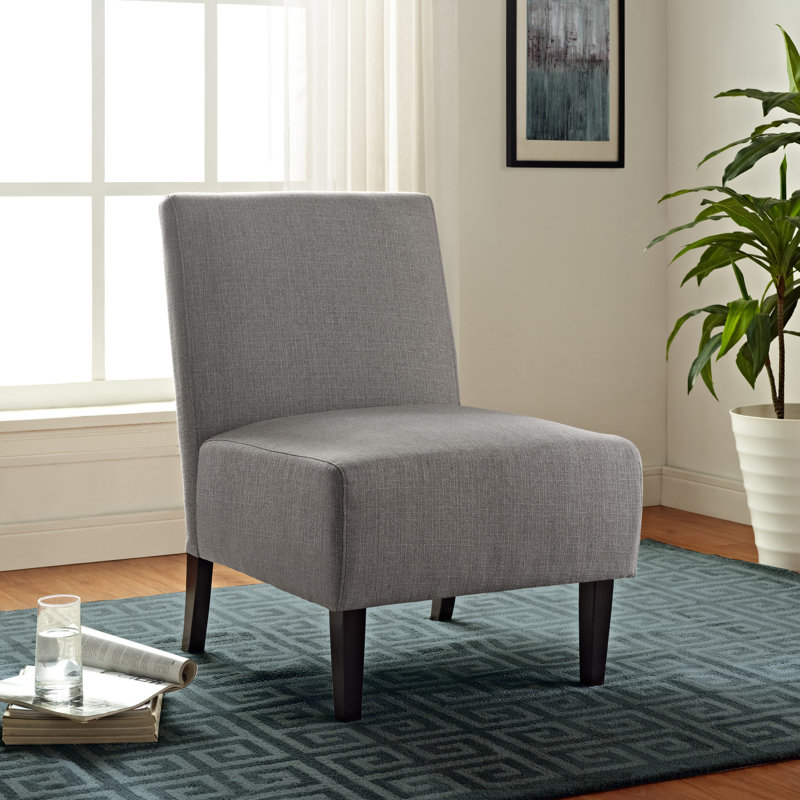 Serta Palisades Slipper Accent Chair, Charcoal Polyester