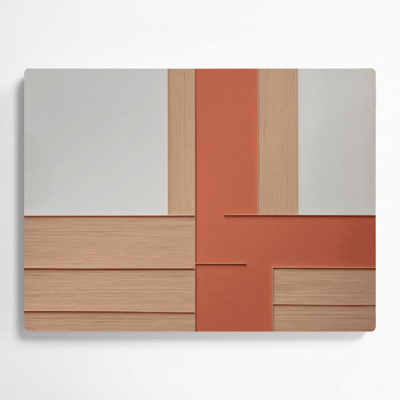Minimalisme 25, art mural en métal brun, H 11 po x l 14 po