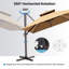 Parasol de patio extérieur en porte-à-faux décalé 10 pi x 13 pi sans base lestée Lowrie-1156890320