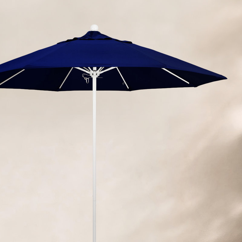 Parasol de marché 9 pi Maria, Blanc, Toile toile Truebrue® Sunbrella®