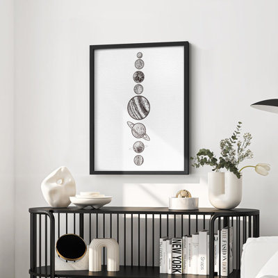 " Vintage Planetary Astronomical Space Enthusiasts Illustration Small Decor Art Work "