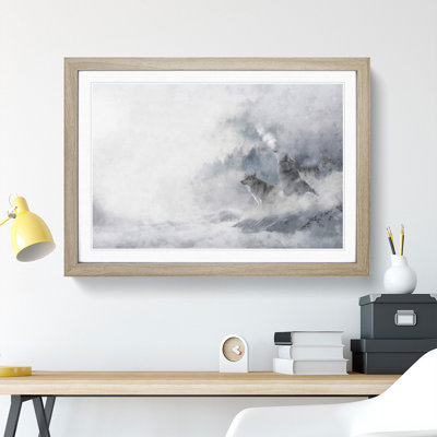 Wolves in Winter - Picture Frame Painting