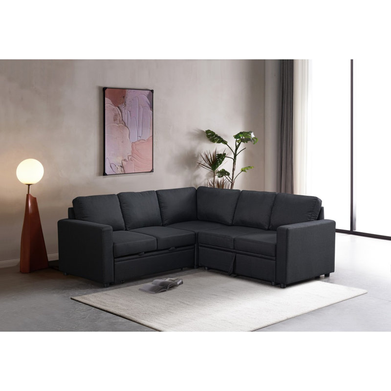 Canapé-lit modulaire, Noir
