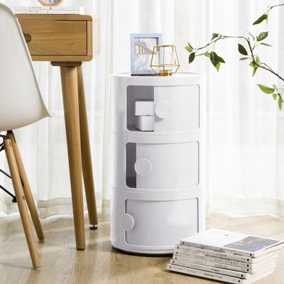 Kiyomi Tray Top Drum End Table