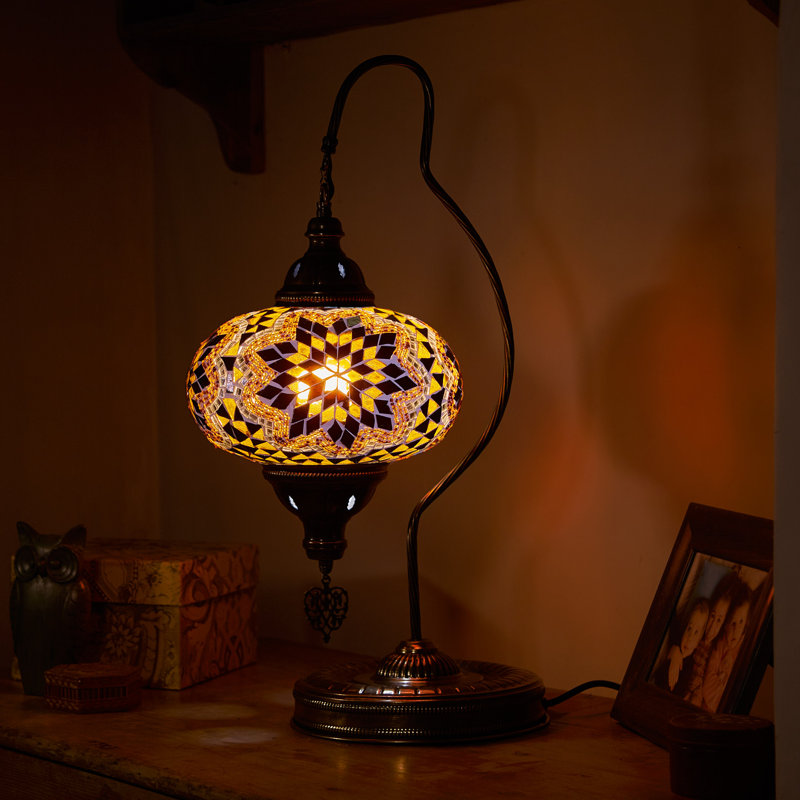 Karlie Metal Lighting Lamp, Brown/Amber