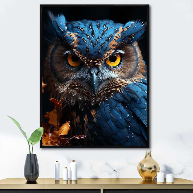 «Whimsical Watcher I», reproduction sur toile, Cadre flottant noir, H 32 po x l 16 po x P 1 po