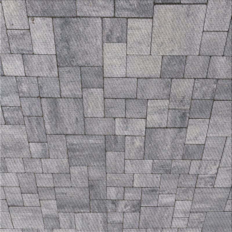 Tapis gris tissé à la machine, Carré 6 pi