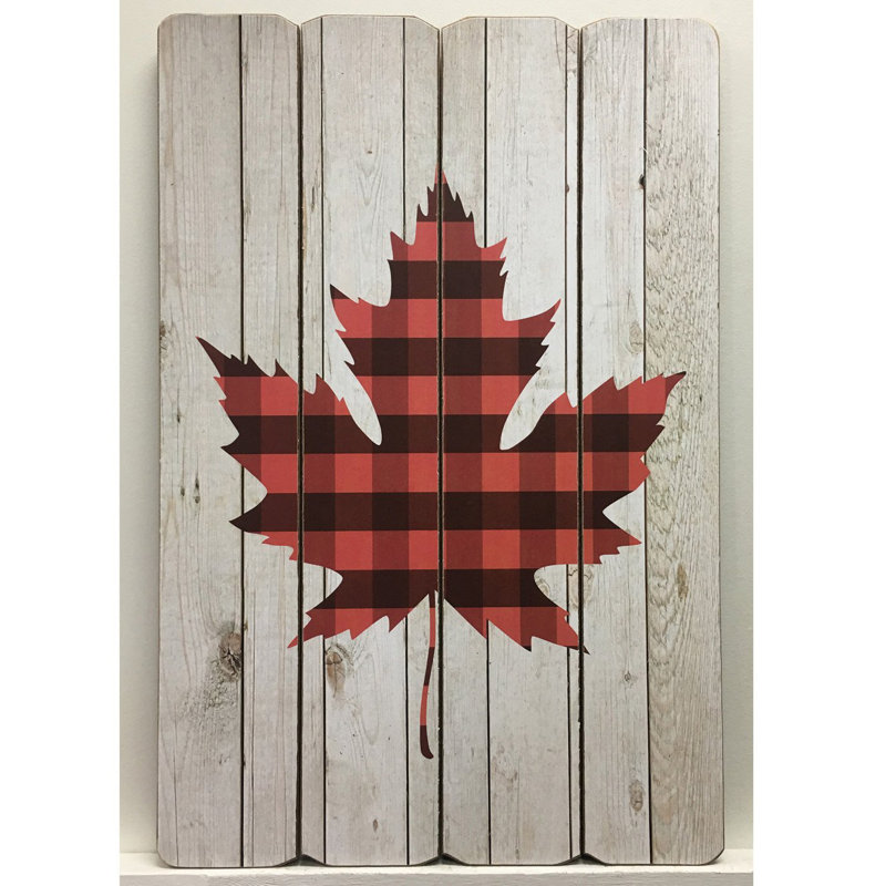 Plaque murale en bois d'érable Buffalo