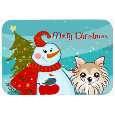 Planche à découper en verre chihuahua caroline Snowman Buddies