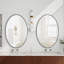 Miroir ovale rétro en fer forgé à l'effet antique, à accrocher au mur pour la salle de bain, la chambre et le salon.-1695661178