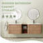 Meuble-lavabo mural flottant avec plateau en céramique-898724138