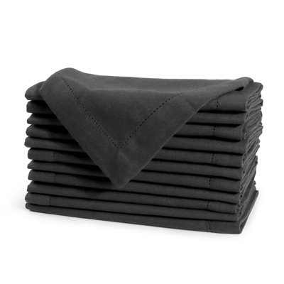 Serviette en tissu 20 pi x 20 po à ourlet Picot généreux, coin mitré, utilisation quotidienne de haute qualité GSM et bonne capacité d'absorption de 12 couleurs de Pâques noir