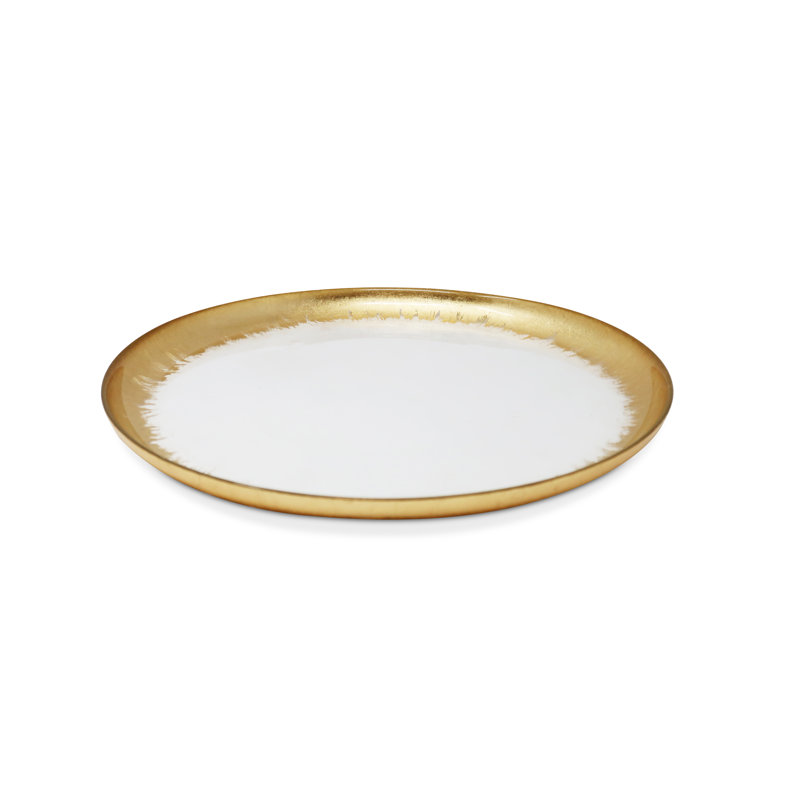 Chargers with Gold Brushed Rim