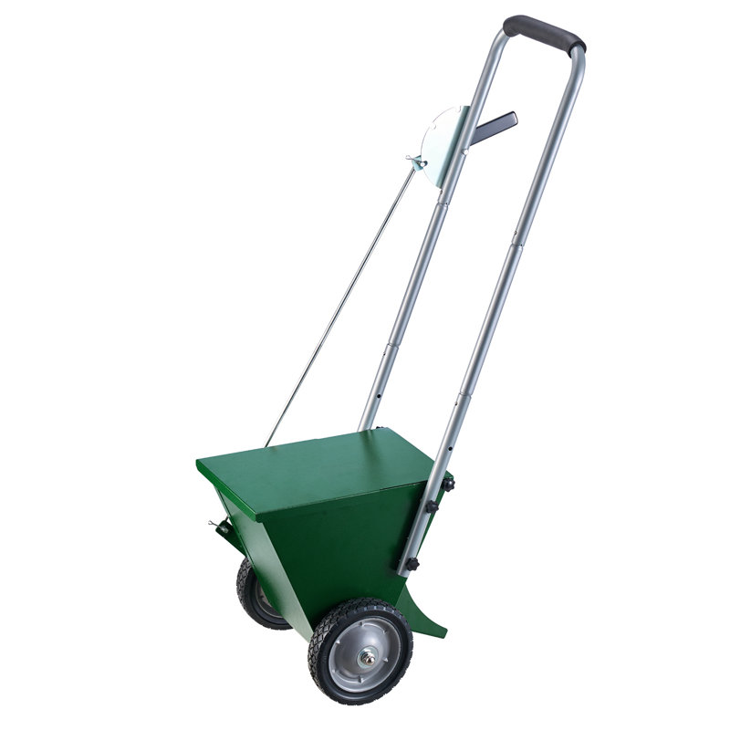 Dry Line Marker, 2-Wheel, 2 or 4 in Lines, Field Dry Line Chalker, Adjustable Line Marker, with Rubber Adjustment Handle, 25 lbs Large Powder Capacity, for Baseball and Softball Infield, Green