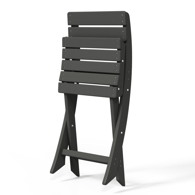 Laguna Patio Folding Dining Chair, Gray