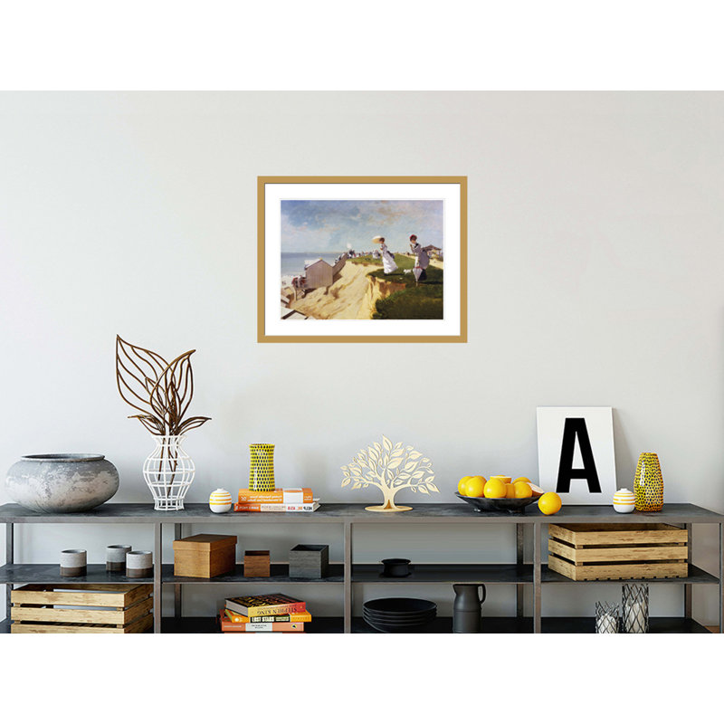 «Long Branch New Jersey» par Winslow Homer - impression giclée encadrée, H 23,39 po x l 29,5 po