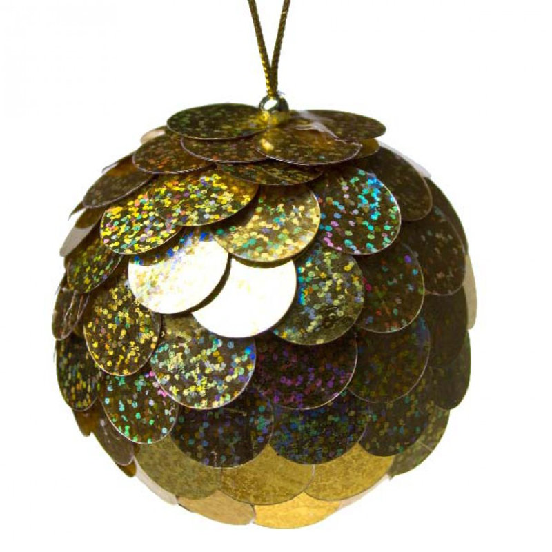 8cm Bauble, Gold