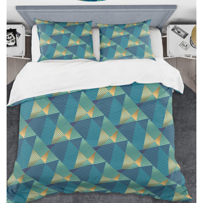 Polyester Twill Geometric Shapes Duvet Cover Set
