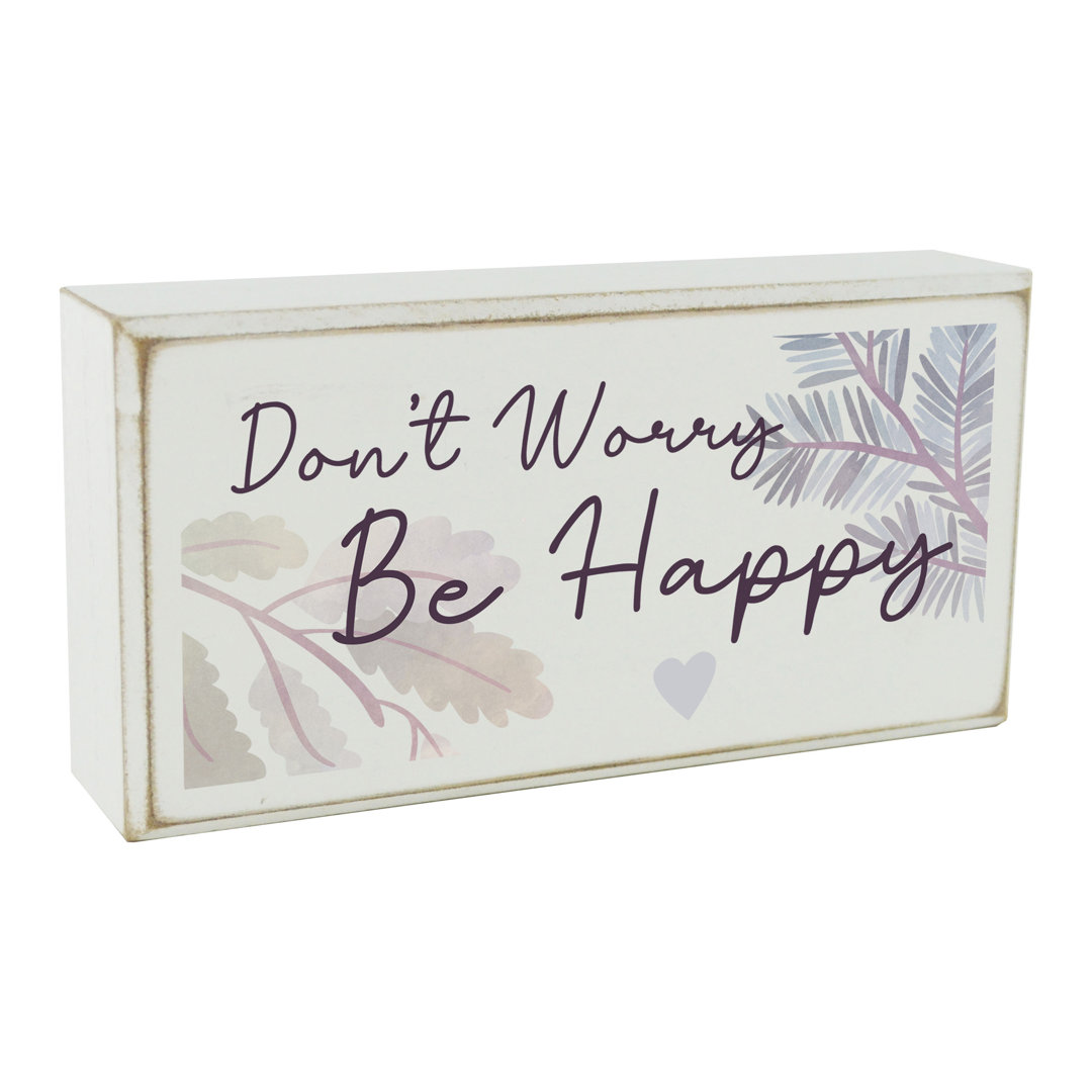 Attleborough Dont Worry Festive Christmas Wooden Sign Letter Block