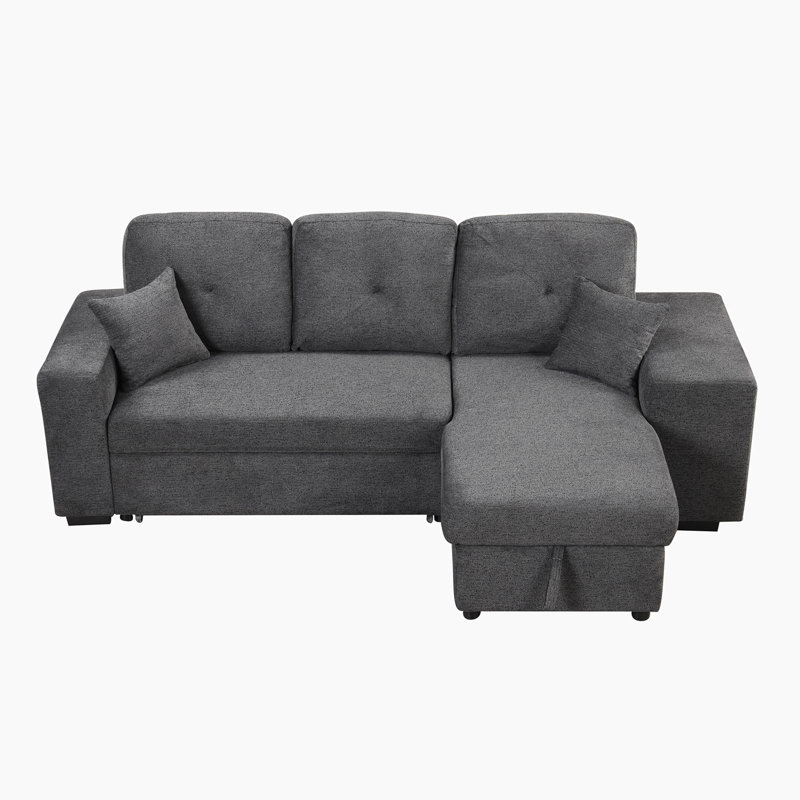 Lablanc Velvet L-Shaped Sectional, Black Velvet