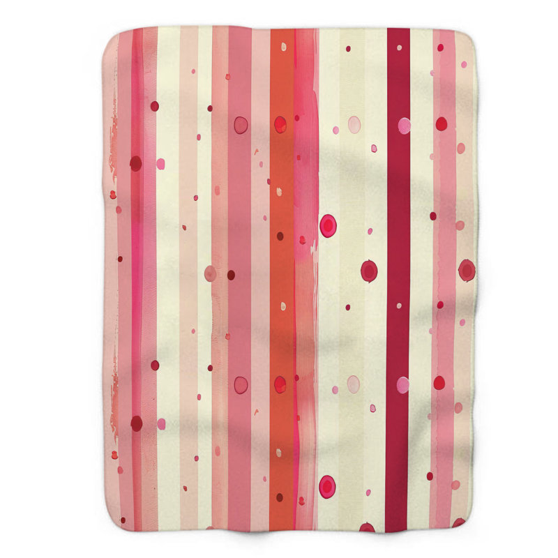 Motif à rayures - couverture de qualité supérieure 1 pièce, Grand lit