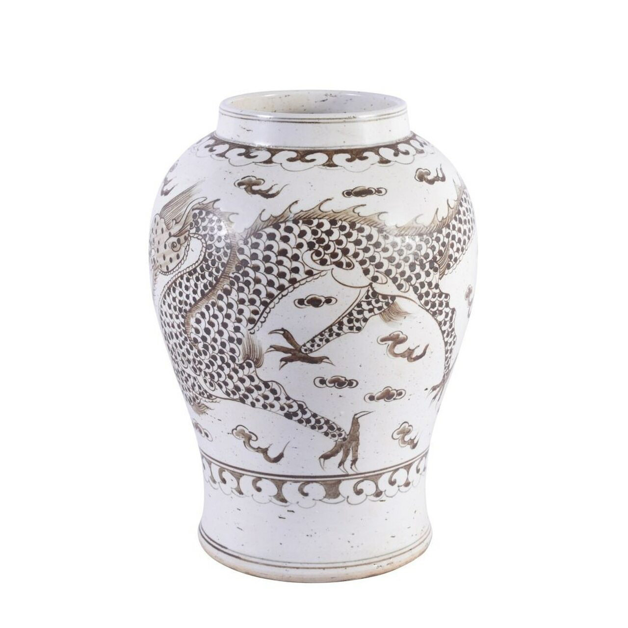 Legend of Asia Black/White 17" Indoor / Outdoor Porcelain Jar | Wayfair